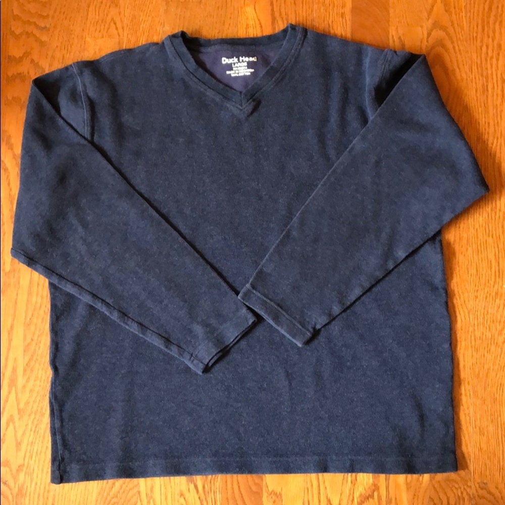 EUC Duck Head long sleeve blue shirt